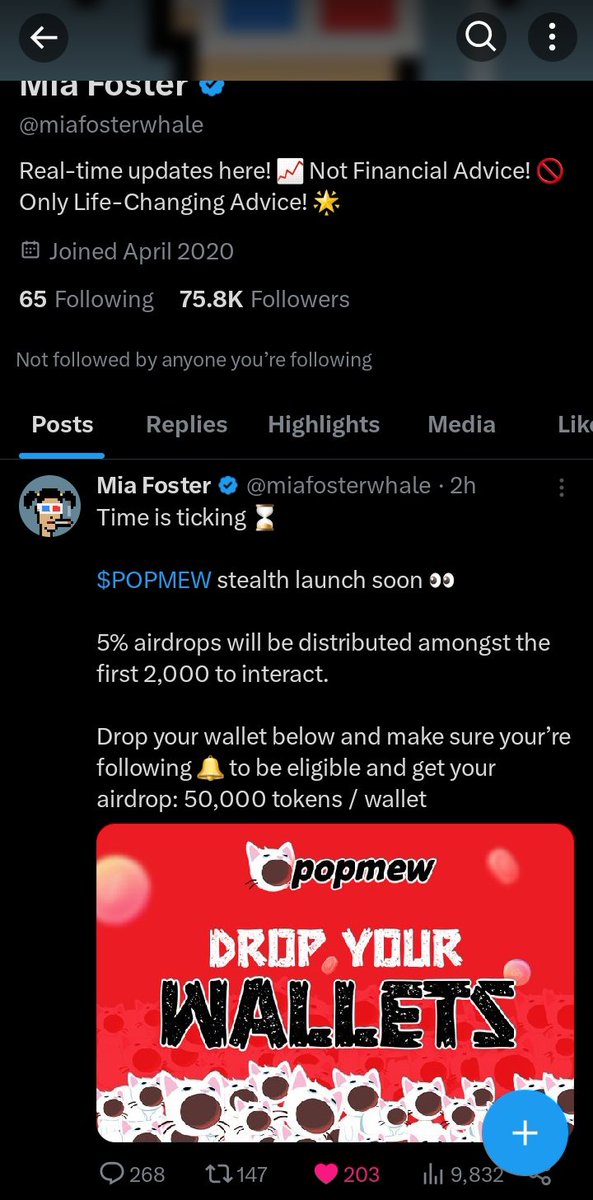 DBonehi's tweet photo. @Airdrops0637 @miafosterwhale 8VbwCMRxTkPP8Ygv8osULt5SefNK6waL4XexwxnSDbzs
Done✅️ https://t.co/CSWS9huuot