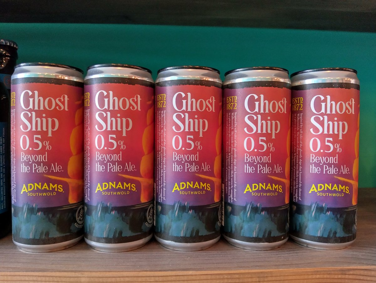 New at the Tasting Room: old favourite @Adnams Ghost Ship 0.5% pale ale in funky new cans! Find them at 39 Drury Lane, Covent Garden, London.