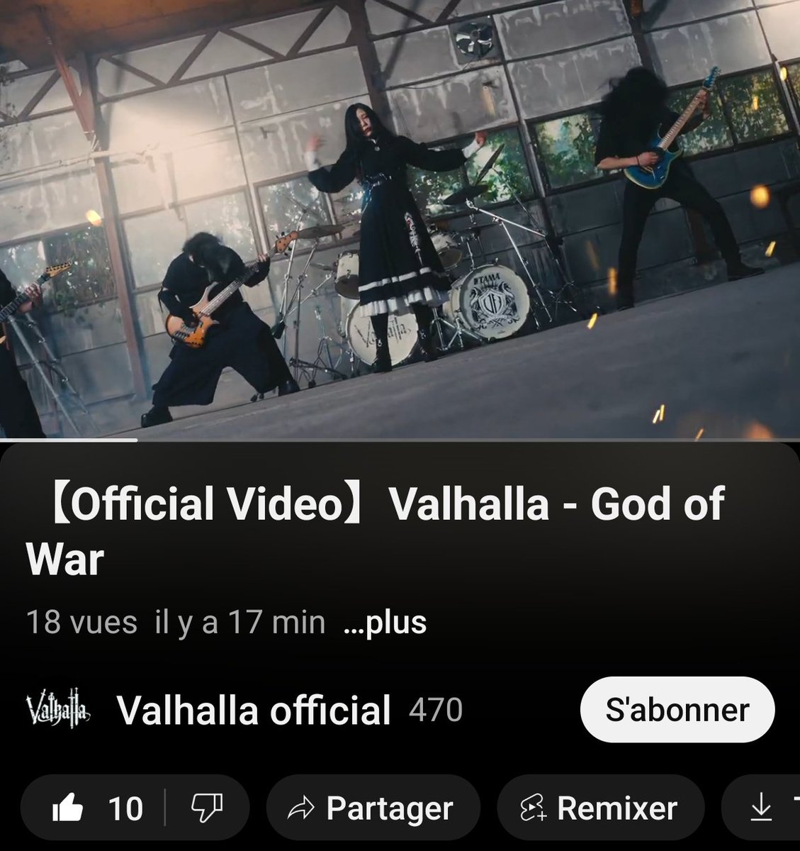 #NowWatching 
#Youtubevideo
#musicvideo 
#NewVideo
#FemaleFrontedMetal
#FemaleFrontedBand
#MetalBand
#JapaneseMetalBand
#JMetal
#HeavyMetal
#Valhalla

Awesome !🤘❤️‍🔥

youtu.be/YOUc8kcUnbY