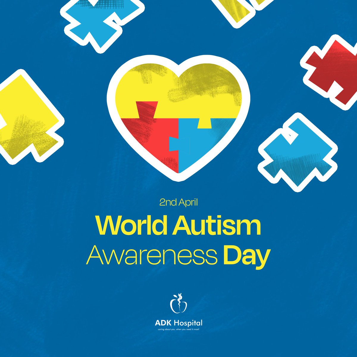 Celebrating the vibrant spectrum of minds on World Autism Awareness Day. #WorldAutismAwarenessDay #ADKHospital #ADK37