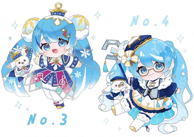 雪ミク候補ちゃんたち小さすぎて見えづらかったのであっぷver #SNOWMIKU2025 #雪ミク2025 