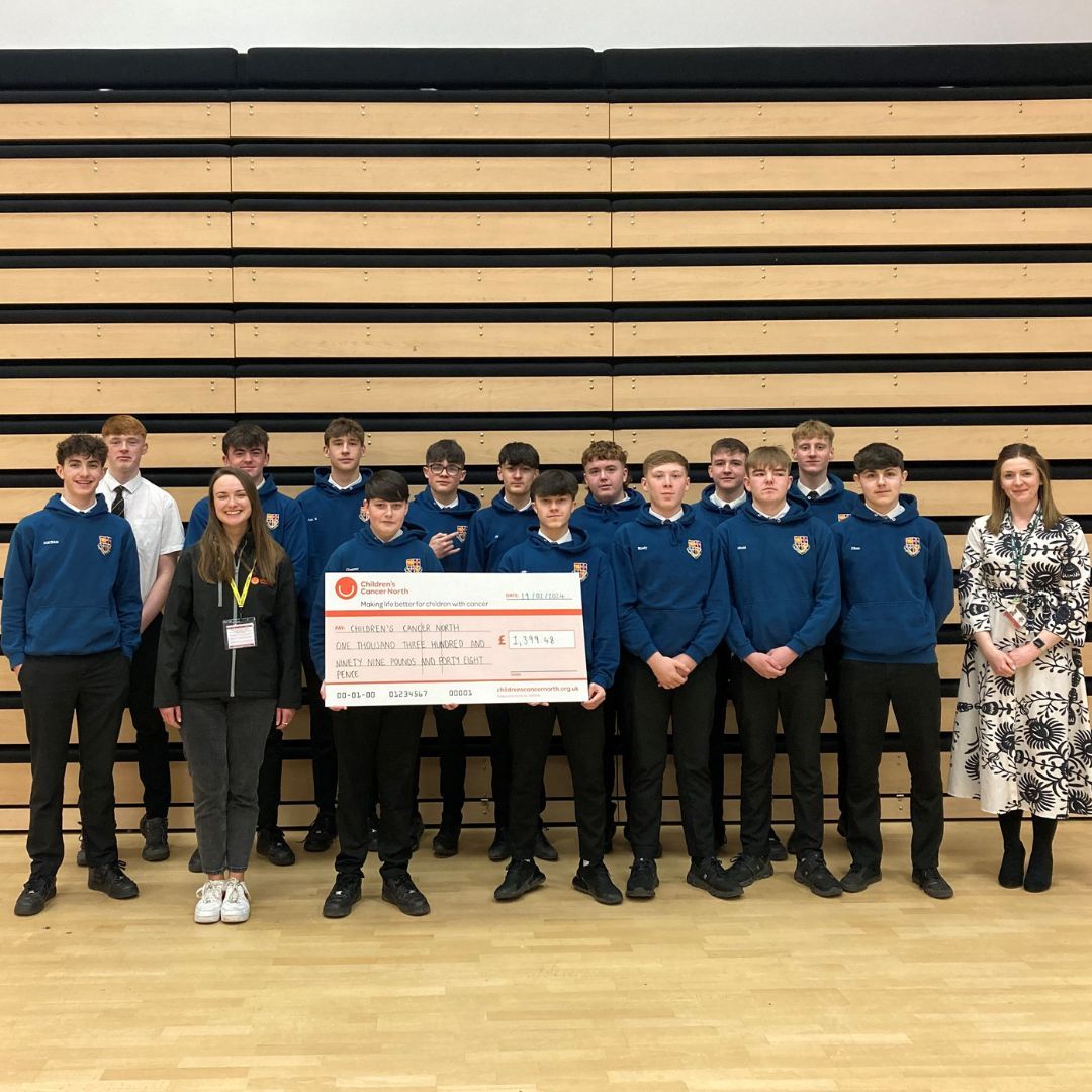 Thank you to the staff and year 11 pupils at @DurhamJohnston who raised a staggering £1,399.84 through their football tournament and raffle in support of a much-loved pupil who is currently in treatment for cancer 💪👏🧡