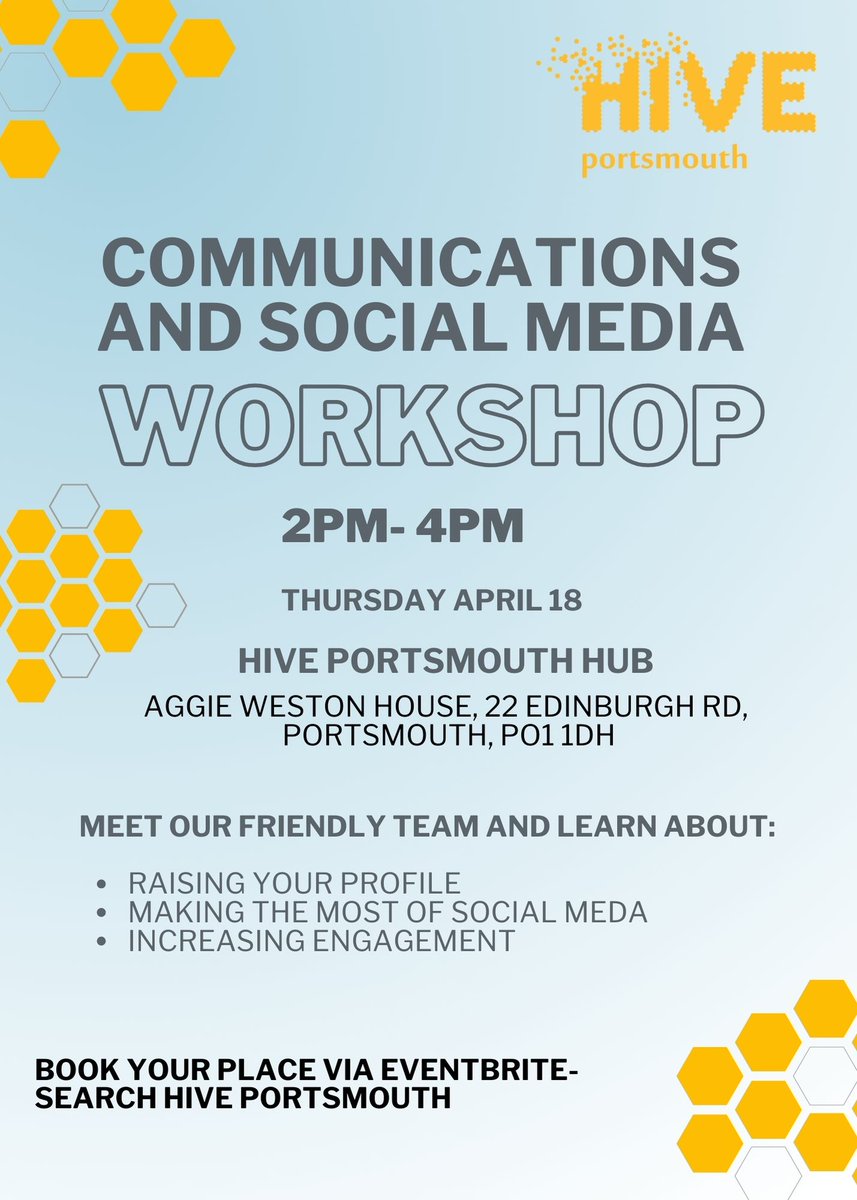 Come along to a FREE workshop and learn how to raise your profile and make the most of social media. We're excited to be hosting a Communications and Social Media workshop for community and voluntary sector organisations in the city on Thurs 18 April. eventbrite.co.uk/e/workshop-com…