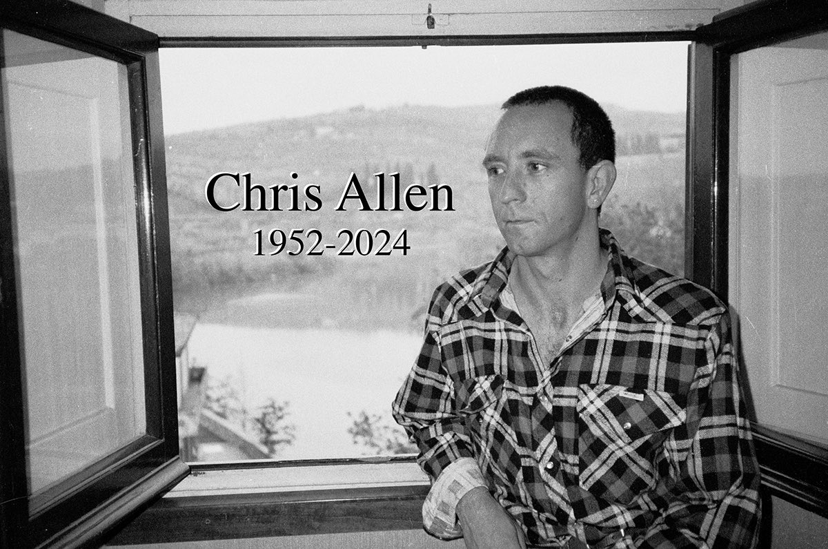 Devastating news this morning, with Midge’s announcement that Chris Allen has passed away, aged just 71. Chris was a sweet, kind and funny man who continually exuded a sense of peace and calm. He would welcome you into his home with a cup of tea, a big smile and bigger hug, >
