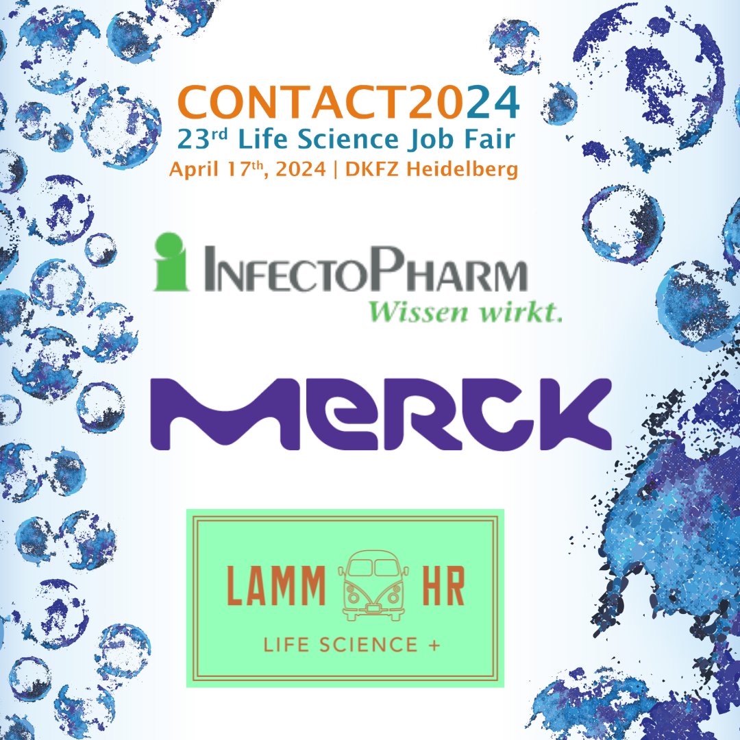 We're excited to announce that, among others, Merck, LammHR and InfectoPharm will be joining us at our job fair CONTACT2024!

April 17th 2024. See you soon!

#CONTACT2024 #biocontact #jobfair #careeropportunities #networking