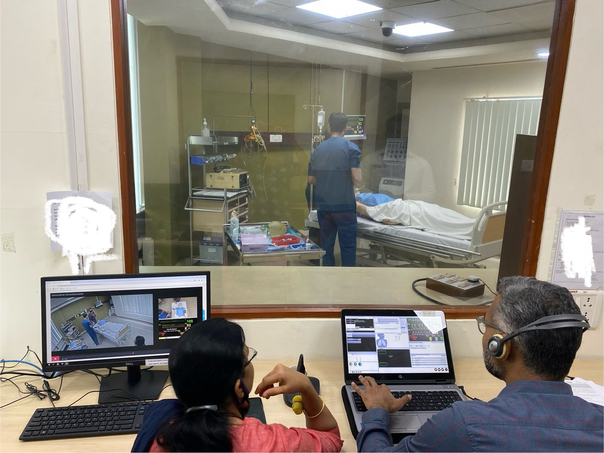 High Fidelity #Simulation from #cockpit Facilitators and SimTechnologist should work in sync for the best learning experience! #Simulation requires intense training for all stakeholders involved ⁦@MAHE_Manipal⁩ ⁦@kmc_manipal⁩ ⁦@MKmcmanipal⁩ leading the change!