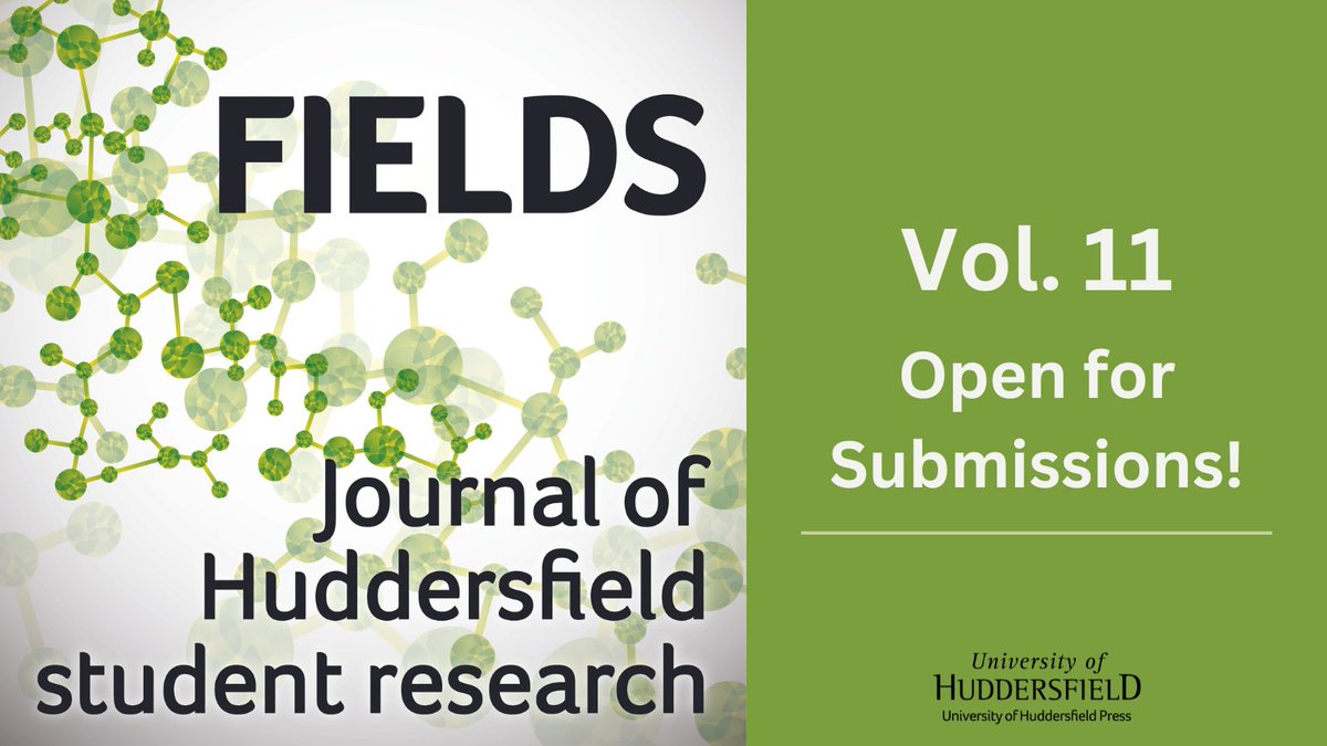 HuddersfieldUniPress (@hudunipress) on Twitter photo Are you a final year student in <a href="/AHHuddersfield/">A&H Uni Huddersfield</a> @HudCompEng <a href="/HudSAS/">AppSci UHuddersfield</a> <a href="/Hud_HHS/">School of Human and Health Sciences</a> or <a href="/UoHBusinessSch/">Huddersfield Business School</a>, Education and Law?
We're looking for outstanding student work to publish in Vol. 11 of Fields: Journal of Huddersfield Student Research. Find out more at: bit.ly/43oQfkm Are you a final year student in <a href="/AHHuddersfield/">A&H Uni Huddersfield</a> @HudCompEng <a href="/HudSAS/">AppSci UHuddersfield</a> <a href="/Hud_HHS/">School of Human and Health Sciences</a> or <a href="/UoHBusinessSch/">Huddersfield Business School</a>, Education and Law?
We're looking for outstanding student work to publish in Vol. 11 of Fields: Journal of Huddersfield Student Research. Find out more at: bit.ly/43oQfkm
