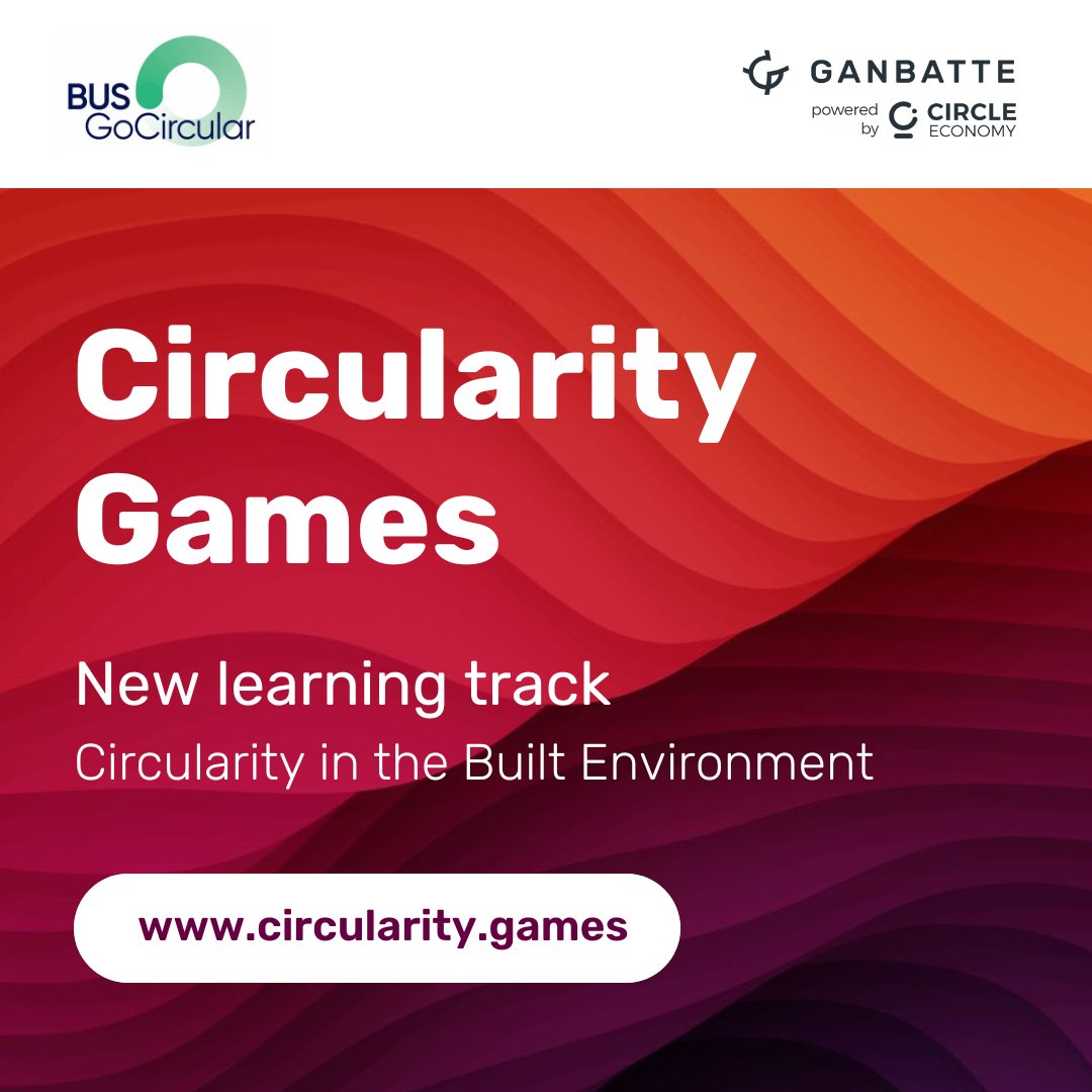Elevate your circular construction skills with a new online training programme developed for the @BusGoCircular project. Find it on our Circularity Games platform: circularity.games/portal Read more about the initiative at busgocircular.eu/circularity-ga… @issonieuws @BuildingCh_NL