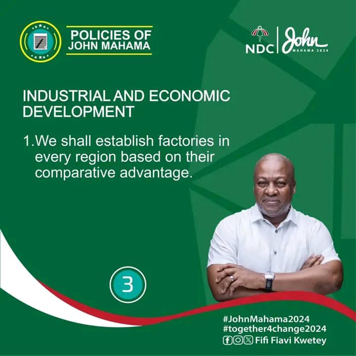 JM policies: 
1. We shall establish factories in every region based on their comparative advantage 
#TogetherForChange 
#24HourEconomy 
#RescueMission 
#Victory2024 
#Focus