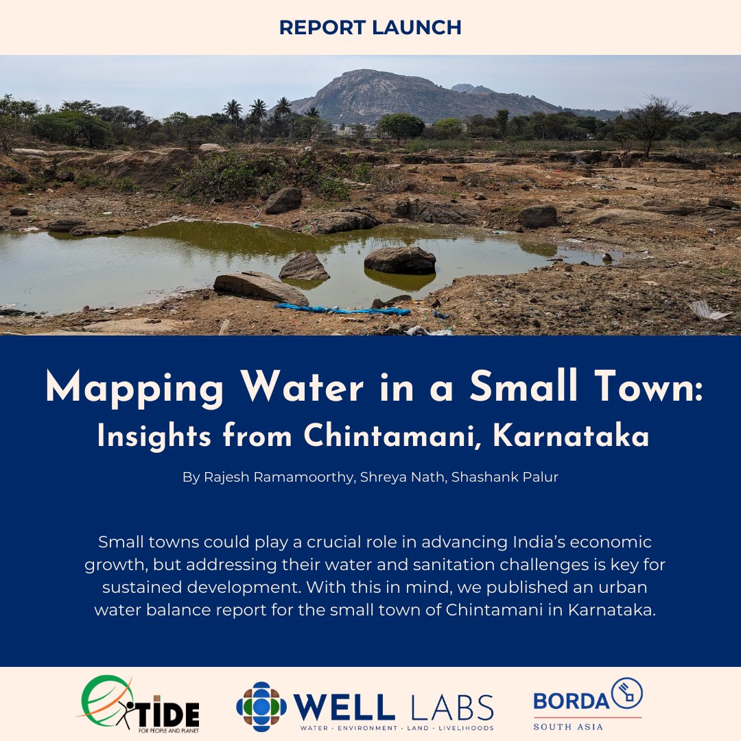 Report launch | Our urban water balance report on Chintamani, a small town in Karnataka, is out! Examining the water incomes and expenses of small towns is essential to their sustainable growth. Do let us know what you think! Access the report here: welllabs.org/chintamani-sma…