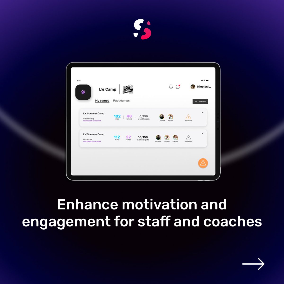 troducing Akacamp: Revolutionizing Sports Camp Management! 🚀

Acutting-edge mobile solution designed to streamline sports camp organization for both staff and players alike.
#Akacamp #SportsManagement #sportscamp #Playerexperience