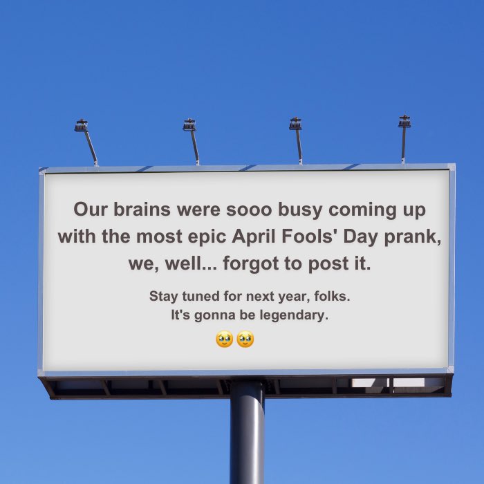 Did you see our april fools post yesterday? Neither did we! #explore #meme #trending #Aprilfools #fool #April #trend #explorepage #fun