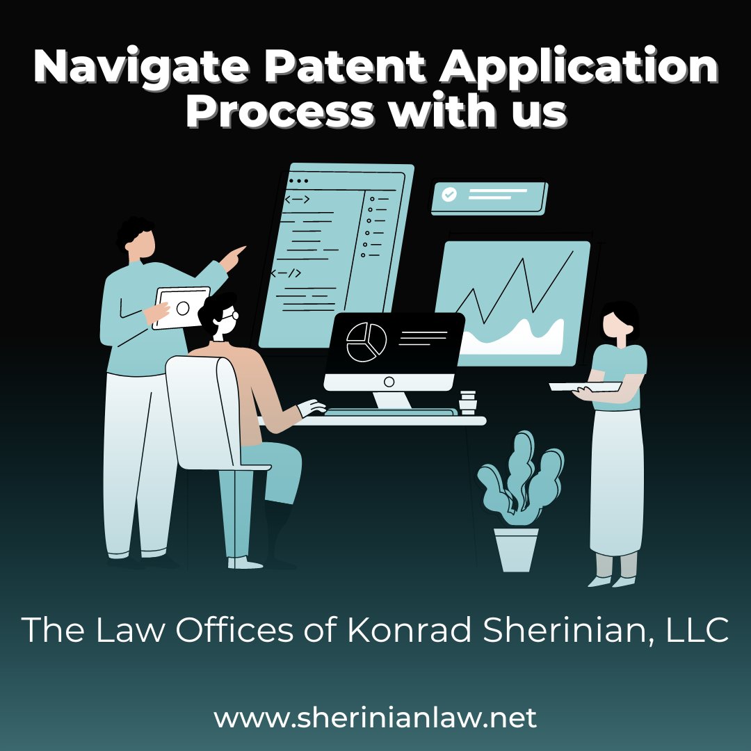 KonradSherinian's tweet image. From idea to patent, we guide you through. Simplify the journey with #KonradSherinianLaw. #PatentWithEase #InnovationProtection