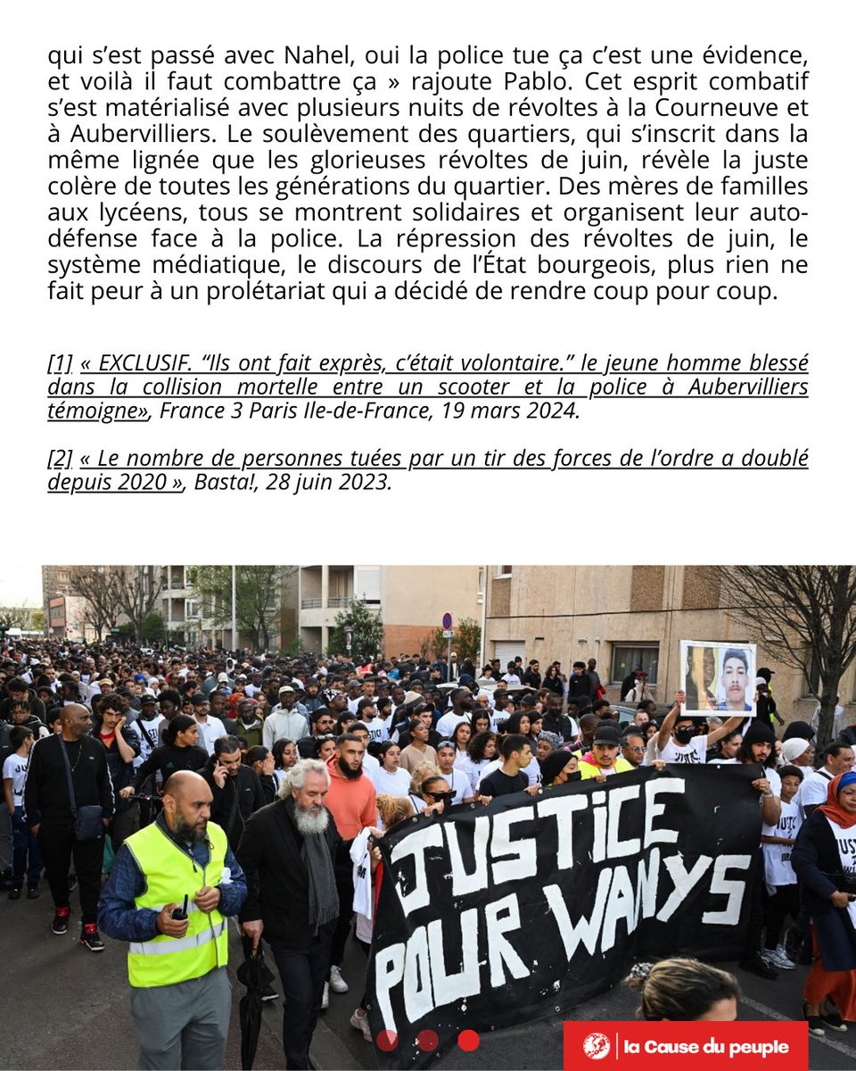 Cause_du_Peuple's tweet photo. 🔴⚡ Meurtre de Wanys : « La police tue, on le sait »

Ibrahim, 19 ans, percuté par la BAC avec son ami Wanys : « Quand ils ont vu que j’étais conscient et que j’avais entendu, alors ils m’ont tapé ou essayé de m’étouffer pour que je me rendorme. »

https://t.co/P4fJkf5gpX https://t.co/jUh6B61nVI