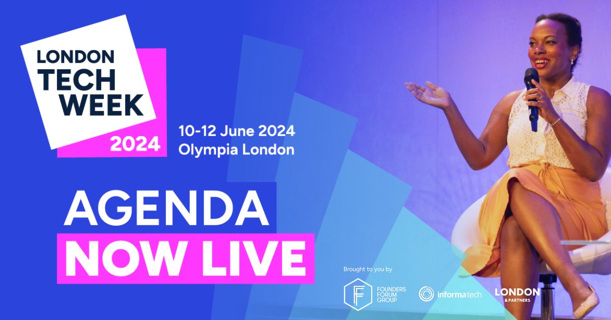 📢@LDNTechWeek 2024 agenda is now live! Explore cutting-edge content covering AI, cybersecurity, deep tech, corporate innovation and more, across 5 stages. Get inspired by influential speakers from the likes of Microsoft, L'Oreal, IBM, GSK and others. Check out the agenda here:…