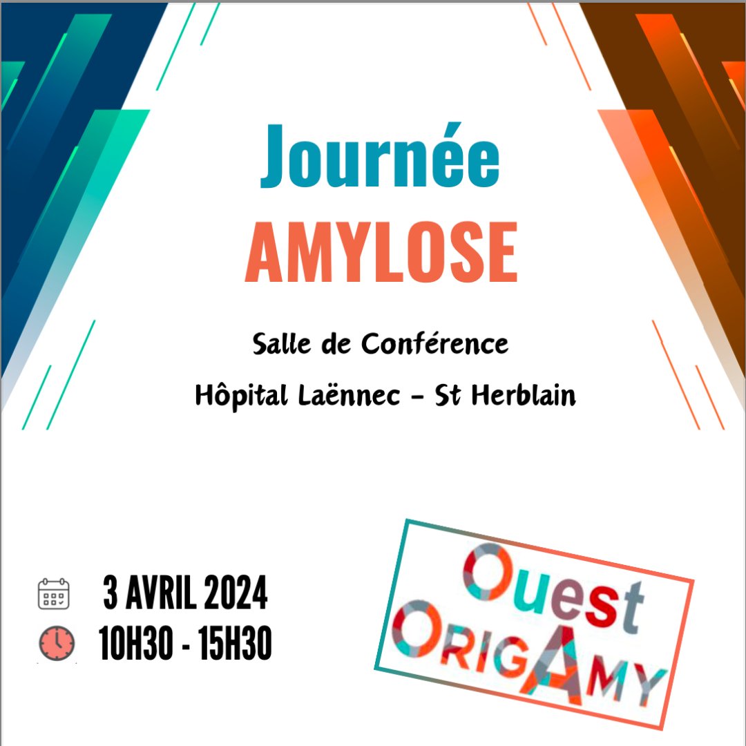 📣Le @CHUdenantes organise dans le cadre des séances ETP Amylose Ouest origamy un temps fort destiné aux patients: une conférence amylose qui se tiendra le 03 avril prochain au Chu de Nantes Laennec 🏥 Programme et infos👇🏻 amylose.asso.fr/wp-content/upl…