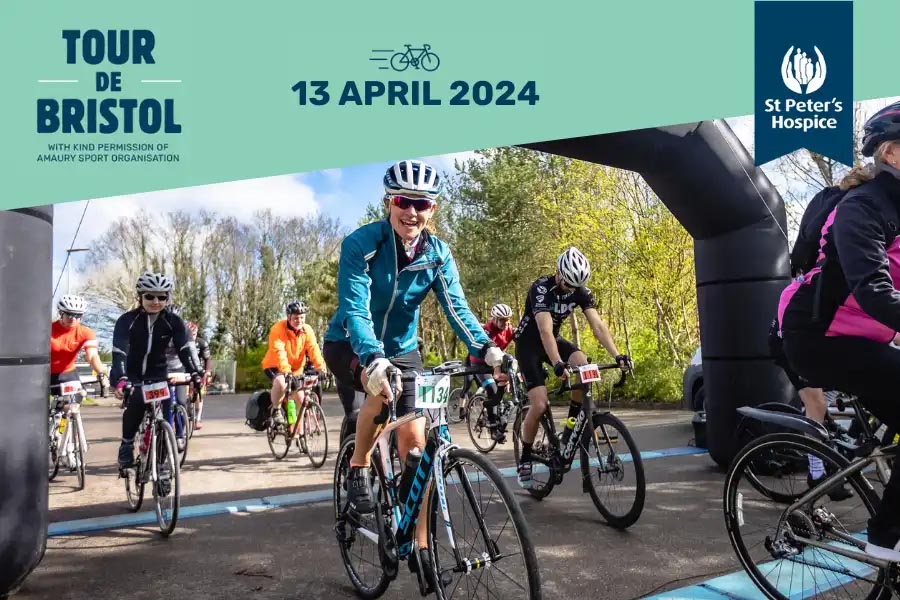 The ever popular Tour de Bristol is back on 13 April 2024! Join Bristol's biggest charity bike ride for 40, 65 or 100km and pedal for patient care. bit.ly/3O1fSBk