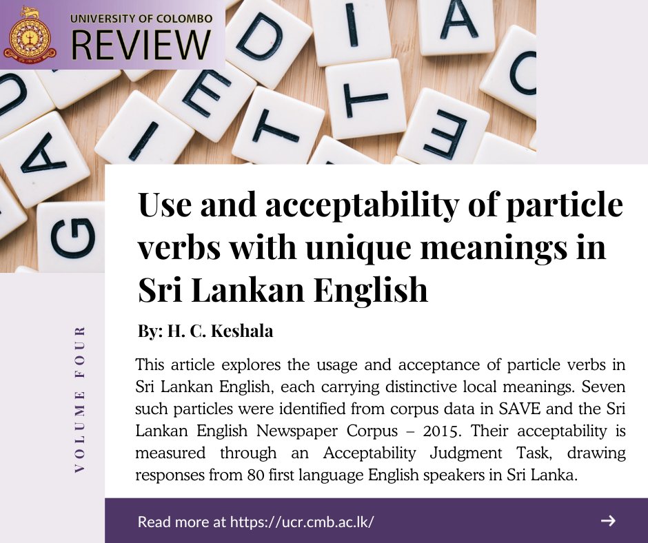 University of Colombo Review tweet media