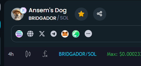 Dextools Updated #BRIDGADOR

dextools.io/app/en/solana/…

#AnsemDog <a href="/blknoiz06/">Ansem</a>