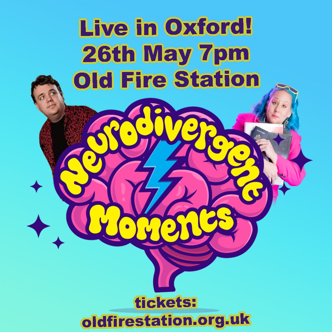 Have you got your tickets to see @joewellscomic & @abigoliah live? 🎟️ oldfirestation.org.uk/whats-on/neuro…