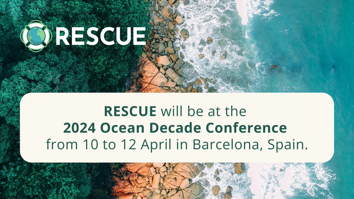 📢RESCUE will be at the 2024 @UNOceanDecade Conference from tomorrow until Friday! 🌊If you're part of #OceanDecade24, be sure to visit the booth number 11 at @CCIB_Forum to learn more about our project.