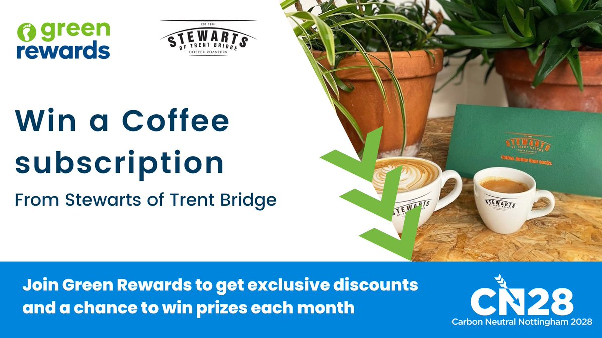 New prizes up for grabs with Notts Green Rewards this Spring 🌷🐣 Win three months Coffee Lounge subscription from Stewarts of Trent Bridge - the perfect way to discover your new favourite coffee! ☕️ Find out more 👉 bit.ly/3TT9Kyg