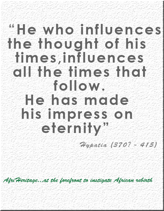 AfriHeritage welcomes you to a new week, just think about this while executing any action, be it personal, public or otherwise. Actions matter. Be on the positive side.
