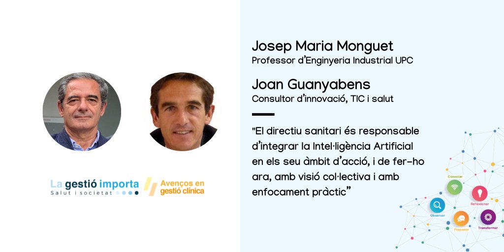 Societat de Gestió Sanitària (@gestiosanitaria) on Twitter photo "El directiu sanitari és responsable d’integrar la IA en els seu àmbit d’acció, i de fer-ho ara, amb visió col·lectiva i amb enfocament pràctic"
Per <a href="/JM_Monguet/">JM Monguet</a> i <a href="/joanguanyabens/">Joan Guanyabens</a> a l'Observatori #Lagestióimporta
👉 tuit.cat/p2e81 "El directiu sanitari és responsable d’integrar la IA en els seu àmbit d’acció, i de fer-ho ara, amb visió col·lectiva i amb enfocament pràctic"
Per <a href="/JM_Monguet/">JM Monguet</a> i <a href="/joanguanyabens/">Joan Guanyabens</a> a l'Observatori #Lagestióimporta
👉 tuit.cat/p2e81