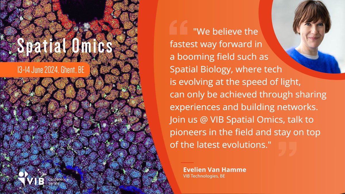 The #SpatialOmics24 conference is approaching! Evelien, OC member, explains why you should attend this conference. Get insights from academic and industry pioneers and network with (future) colleagues. Will we see you there? Register here 👉 vibbio.tech/3xeOIRU