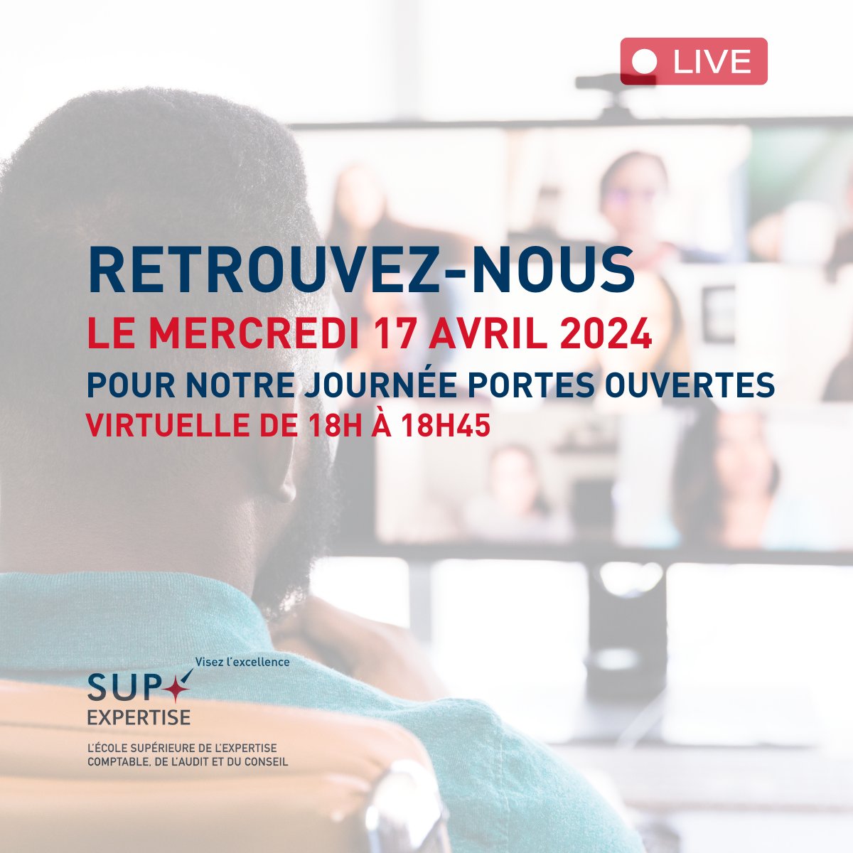 𝗝𝗼𝘂𝗿𝗻é𝗲 𝗣𝗼𝗿𝘁𝗲𝘀 𝗢𝘂𝘃𝗲𝗿𝘁𝗲𝘀 𝘃𝗶𝗿𝘁𝘂𝗲𝗹𝗹𝗲 💻

Notre équipe vous donne rendez-vous à notre journée portes ouvertes virtuelle. 
🗓️𝗹𝗲 𝗺𝗲𝗿𝗰𝗿𝗲𝗱𝗶 1𝟳 avril 𝟮𝟬𝟮𝟰
⏱️ 𝗱𝗲 𝟭𝟴𝗵 à 𝟭𝟴𝗵𝟰𝟱

Inscrivez-vous 👉hubs.li/Q02q56V10

#jpo #ejpo