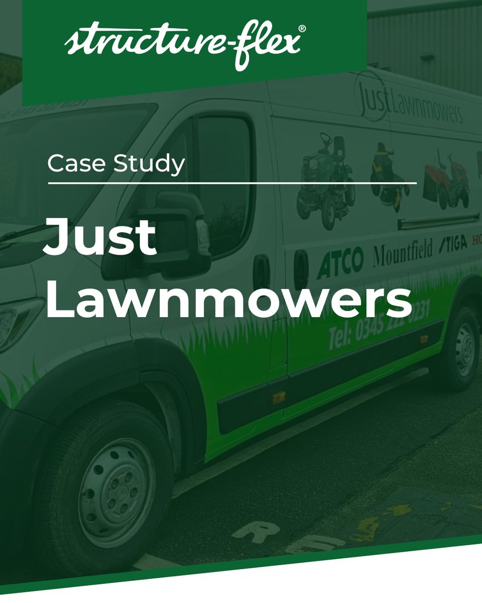 Structure_flex's tweet image. We're thrilled to have completed a new vehicle wrap for Just Lawnmowers! 

If you’re looking to create a design or update your existing one, we've got you covered. 

Get in touch today to find out how we can help your brand travel in style: structure-flex.co.uk/digital-print/… 

#DigitalPrint