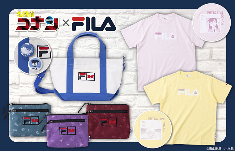 sunday_premium's tweet photo. ／
「#FILA」と『#名探偵コナン』のコラボ商品が登場！ 
＼

『名探偵コナン』の各キャラクターと、
「FILA」のコラボデザインの

🔍トートバッグ
🔍ポーチ
🔍Tシャツ

是非お手元でお楽しみください！

👇詳しくはこちら👇
https://t.co/RLFQNYcmVM https://t.co/FrHiMvMIKz