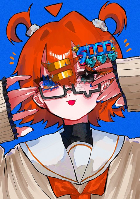 「glasses rectangular eyewear」 illustration images(Latest)