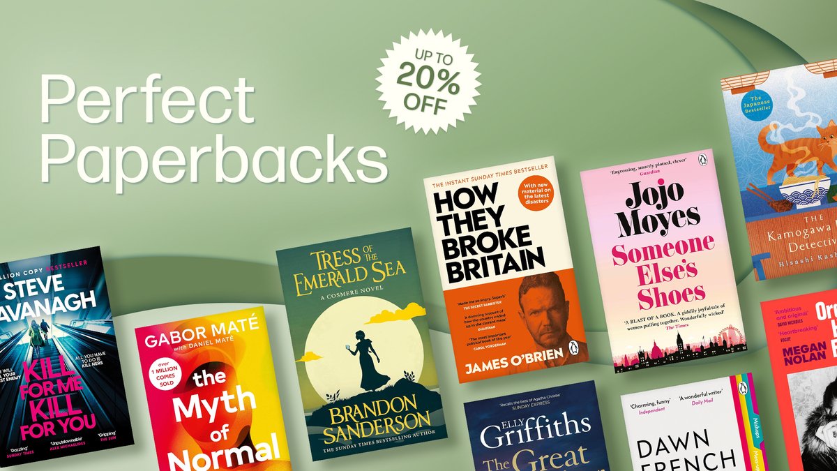 With titles from @RebeccaYarros, @AbroadInJapan, @IanDunt, @saaraelarifi, @BrandSanderson, @jojomoyes, @matosman and more, the humble paperback has never looked so good - discover your next perfectly portable read here: bit.ly/3VEM6Xt