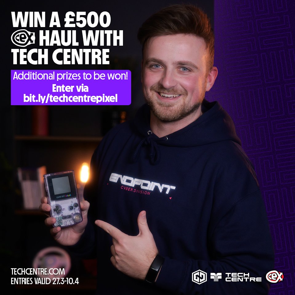 🎁 IT’S GIVEAWAY TIME 🎁 To celebrate the launch of @techcentreofficial, we’re teaming up with @pickapixelyt to give away a £500 CeX voucher and more! Head to bit.ly/techcentrepixel to enter to be in with a chance of winning* 🎁 *Full T&Cs can be found on the comp, UK Only.