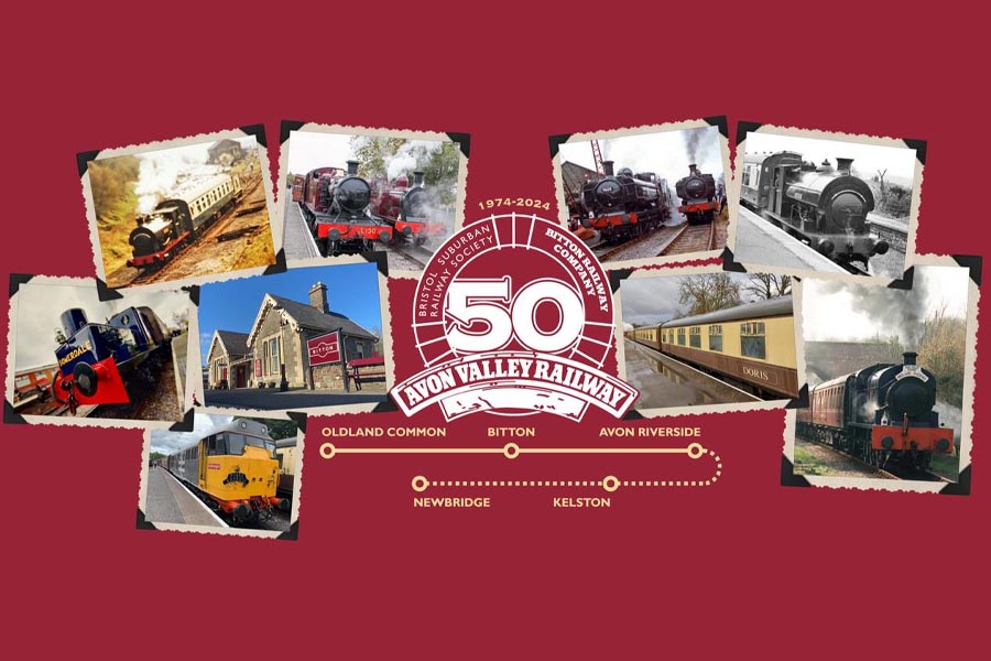 Avon Valley Railway 50th Anniversary Weekend. To celebrate, join us for a 4-day event with lots happening around the railway. 4th - 7th April. Avon Valley Railway, Bitton Station, Bath Road, Bitton, Bristol, BS30 6HD avonvalleyrailway.org/events/50th-an…