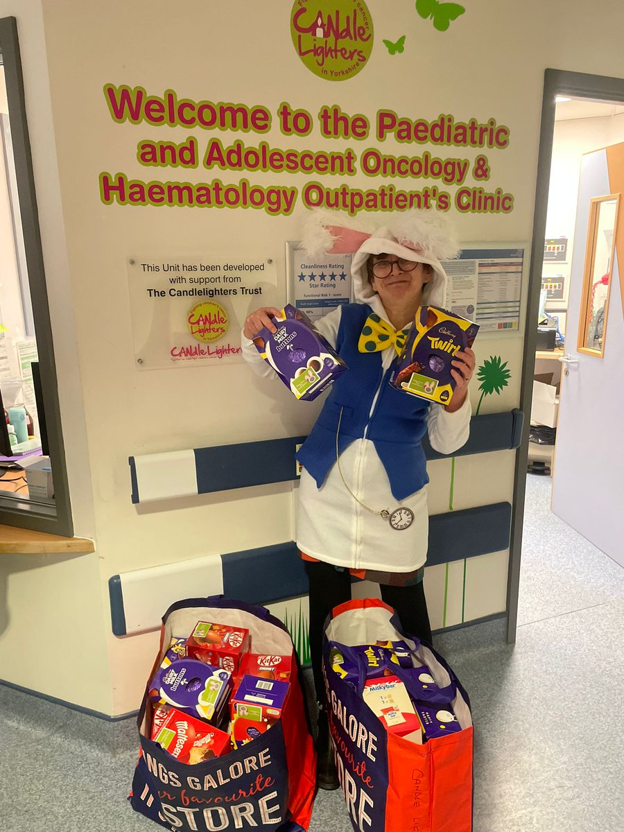 We were visited by the Easter bunny! 🐰 Last week we had the special job of bringing some Easter fun to the children and families we support. 🐣 We had lots of festive activities including an Easter egg hunt and basket decorating at @Leeds_Childrens...