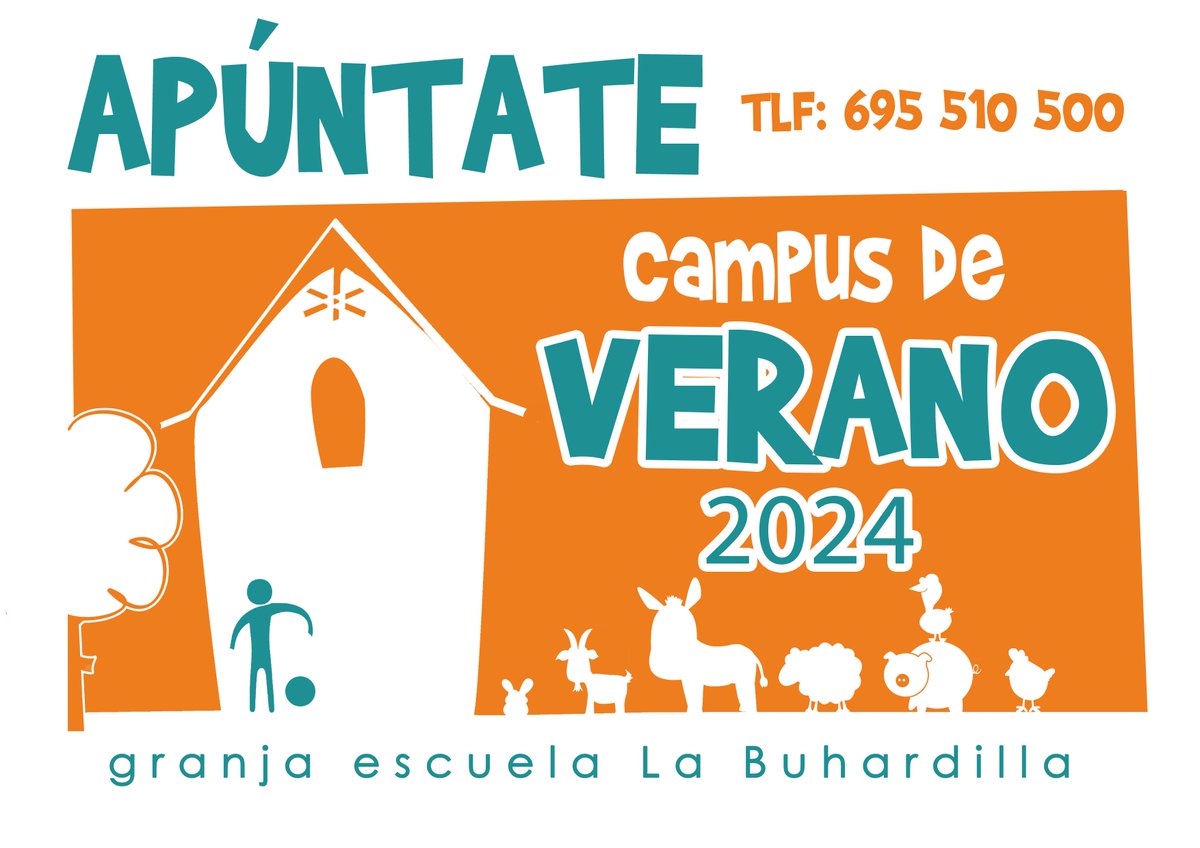 ¡¡¡ Ya está abierto el plazo de reserva en nuestro CAMPUS DE VERANO 2024 EN LA GRANJA ESCUELA LA BUHARDILLA !!!
#campusverano #campamentosdeverano