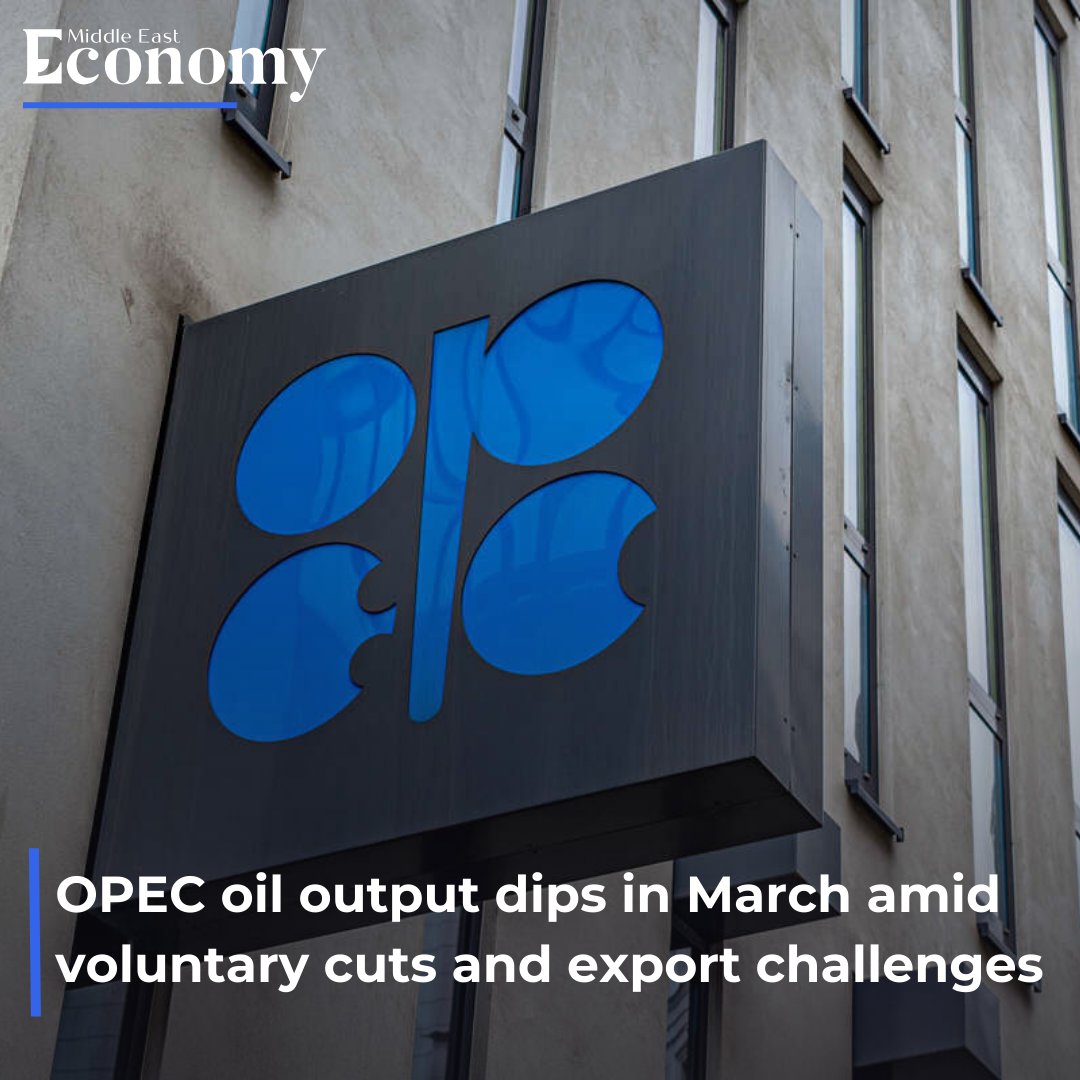(1/3) Oil output from OPEC declined during March due to lower exports from key producers such as Iraq and Nigeria. This decline comes against the backdrop of ongoing voluntary supply cuts agreed upon by OPEC+ alliance members. 
#OPEC #OilSupply #OilExports #Oilproduction