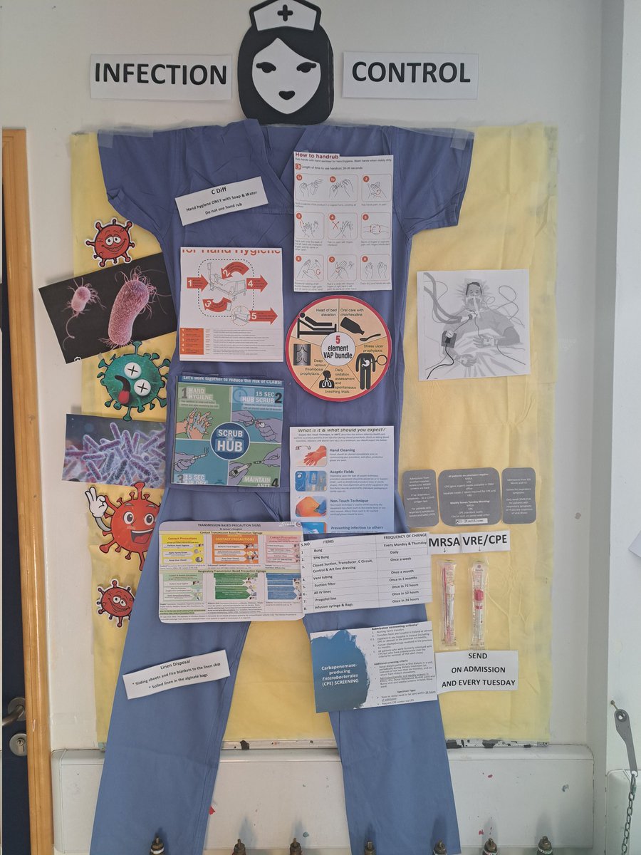 Kicking off April with Infection, Prevention & Control themed education month in General ICU @stjamesdublin Creative staff and ideas to help generate discussion & promote best practice #SJHNursing #nurseeducation #criticalcare