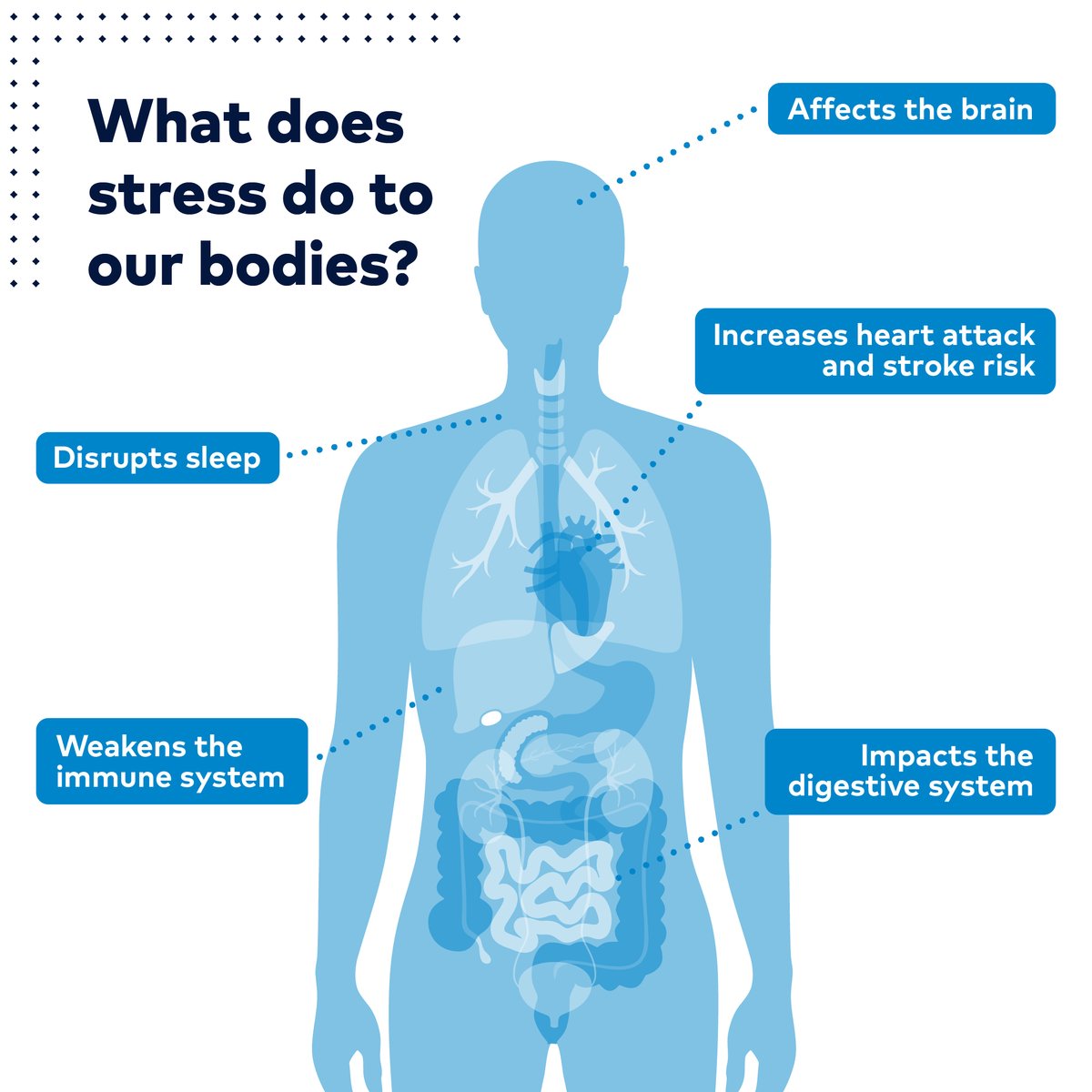 #Stress can cause a number of physical changes in the body, from headaches to digestive issues. These changes are your body's fight-or-flight response to danger — real or perceived. Learn ways to manage stress and become a healthier you: bit.ly/4ctSiYu #ImproveMoreLives