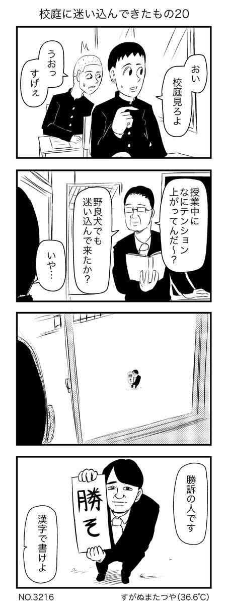 校庭に迷い込んできたもの 