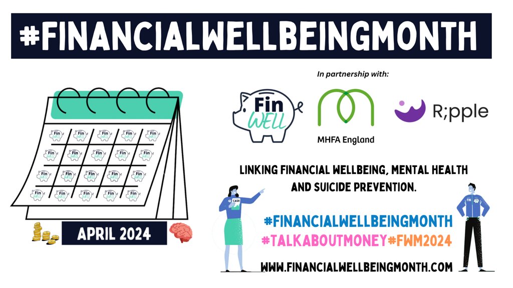 This month, we're proud to be partnering with FinWELL Training Ltd and R;pple Suicide Prevention Charity for #FinancialWellbeingMonth. Take a look at the range of free webinars planned throughout April 🔗 bit.ly/3IVehdg