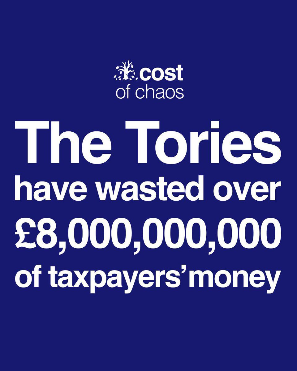 Since taking charge in 2022, Rishi Sunak's disastrous Tory government has cost taxpayers £8 billion and months worth of precious time in Parliament which should be used to fix the country's problems. We need a #GeneralElectionNOW