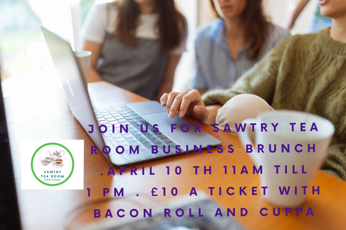 Join us at #SawtryTearoom for an enriching Business Brunch! 🌟 Are you a local business owner seeking a boost? Look no further! Join us on April 10th, from 11 am to 1 pm, for a cuppa and a bacon roll while soaking up invaluable business advice.