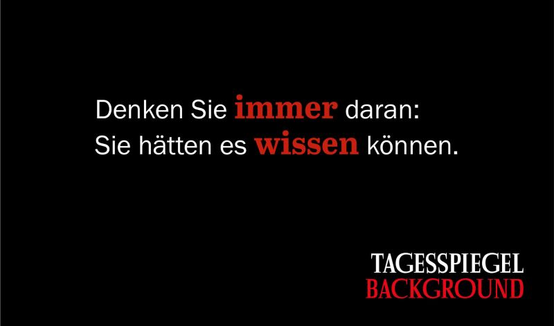 Tagesspiegel Background. Exklusive #Branchenbriefings, recherchiert und kuratiert von den #Fachjournalist:innen des wichtigsten Leitmediums der Hauptstadt. Jetzt testen, wie es sich anfühlt, besser informiert zu sein. 👉t1p.de/f6l9i #Wissensvorsprung