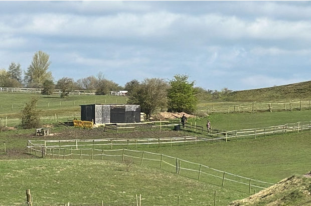 Togs doing what Togs do - trespassing and harassing birds😤 in this case Ring Ouzels trying to feed at Berryhill  ⁦@Staffsbirdnews⁩ ⁦@WestMidsBirding⁩ ⁦@WestMidBirdClub⁩