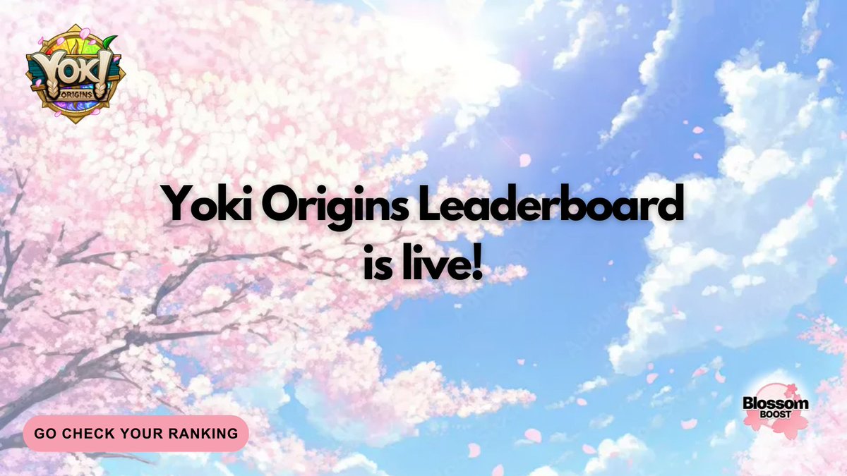 🏅 Introducing the Leaderboard: Showcase Your Yoki Collection and Lore Mastery! The Yoki leaderboard is now live! 🙌 This leaderboard is your stage to flaunt your progress and achievements within the adventure of Yoki Origins. Check your journey now 👇 yoki.astar.network/en/blossom…