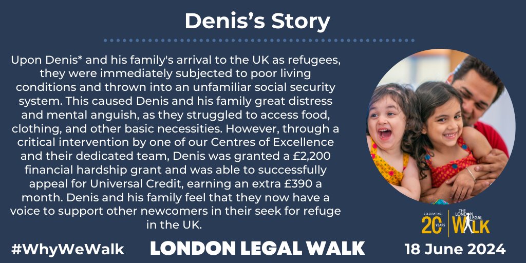Everyone deserves #accesstojustice and the impact of our Centres of Excellence is a wonderful reminder of #WhyWeWalk. Sign up today and join us for the London #LegalWalk in celebration of #20YearsOfJustice. rebrand.ly/LLW24