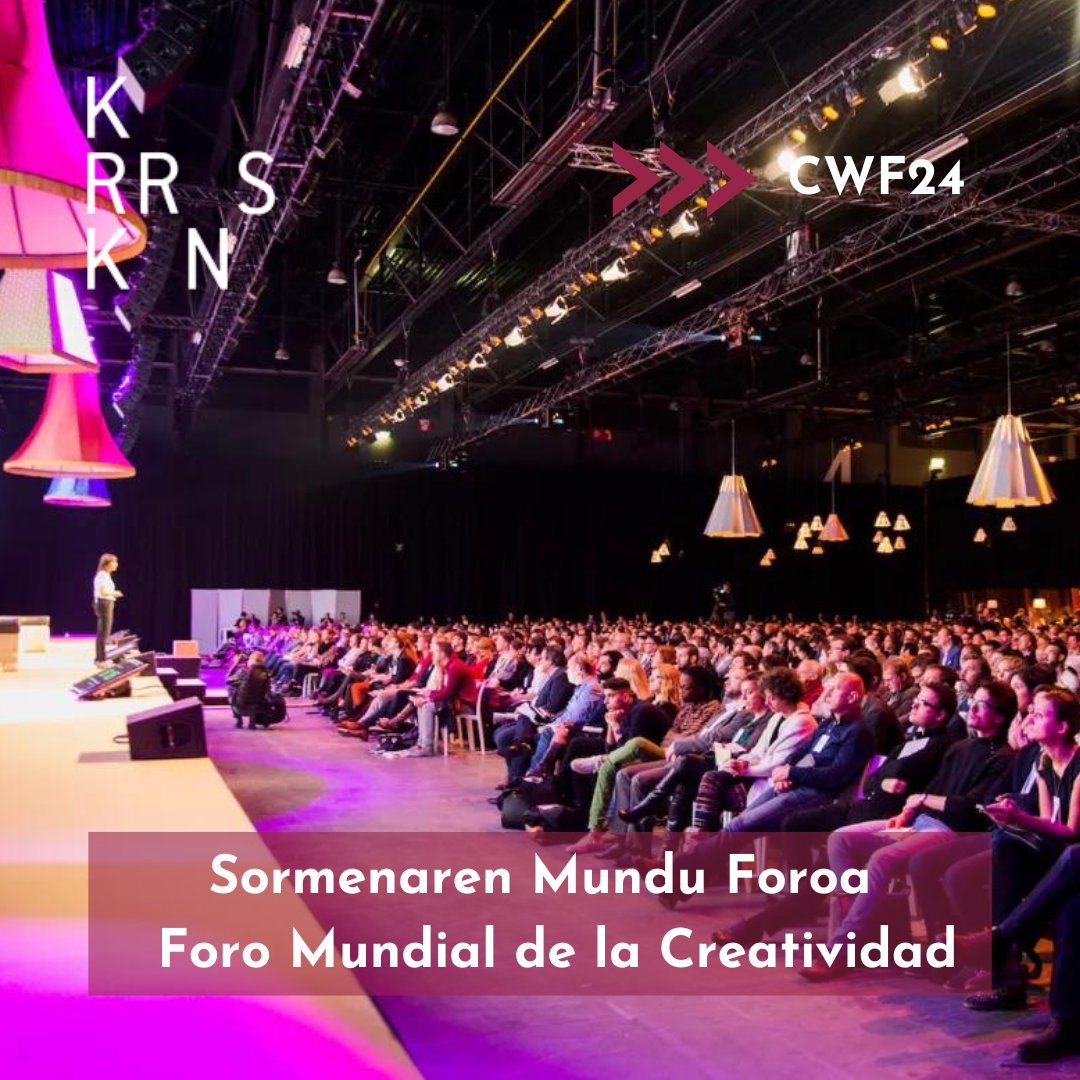 Euskadi será el anfitrión de El Foro Mundial de la Creatividad 2024 #CWF24 los días 15, 16 y 17 de abril. 

📍 Palacio Euskalduna, Bilbao

Mantente atento a los detalles en cwf2024.eus 

#CreativityWorldForum #Euskadi #Berrikuntza #Sormena #creatividad #gobernanza